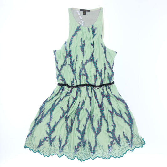 Louis Vuitton Dress Sleeveless Allover Pattern 15SS Women's 38 Green LOUIS VUITTON [AFB35] [Used] 