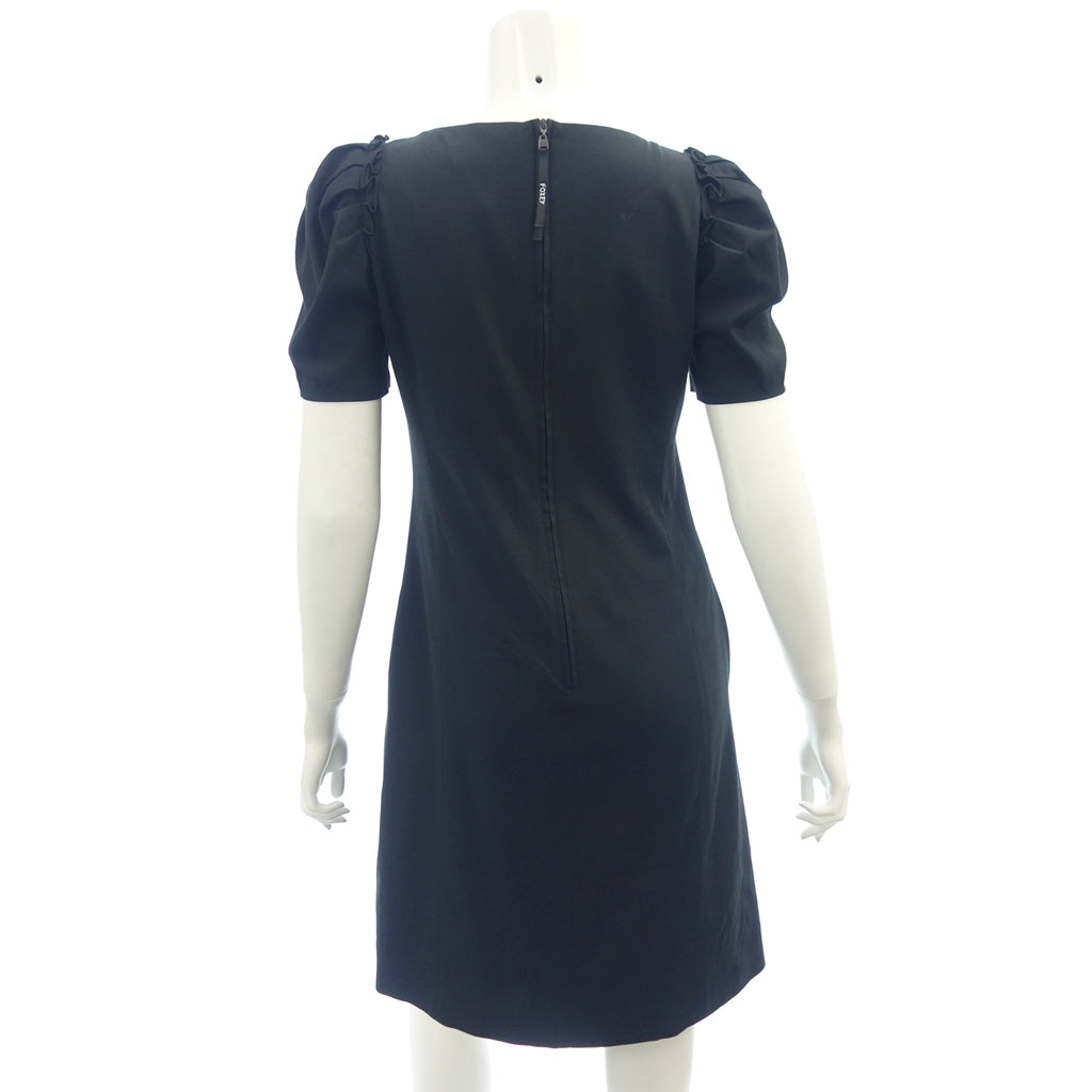 Good condition ◆ FOXEY NEW YORK 39467 Short sleeve dress ladies black size 38 FOXEY NEW YORK [AFB32] 