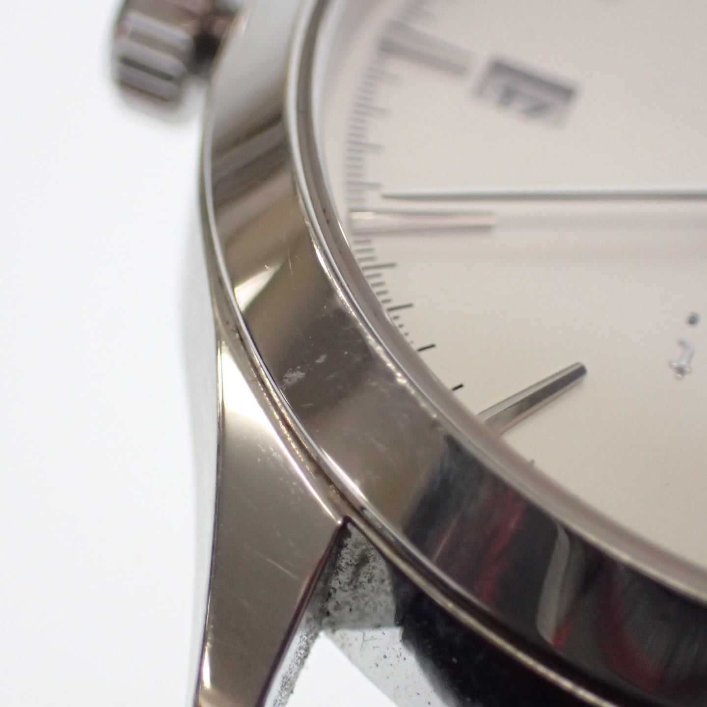 極美品◆ノット 腕時計 自動巻き 裏スケ 文字盤白 316L クロコベルト 箱付き Knot【AFI18】