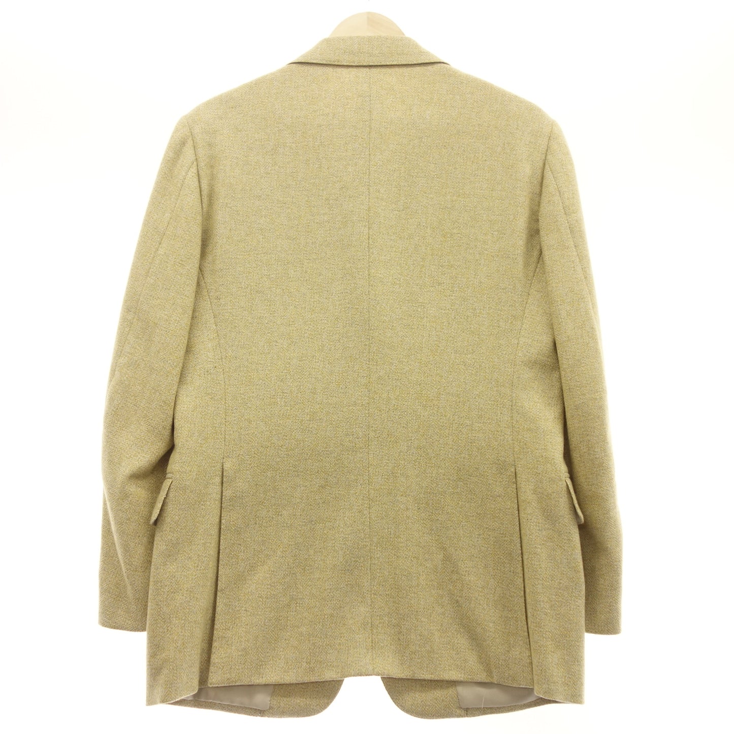 Used ◆STRASBURGO 3B Jacket Loro Piana 100% Cashmere 4 Sleeves Buttons Real Face Yellow &amp; Gray Men's STRASBURGO [AFB44] 