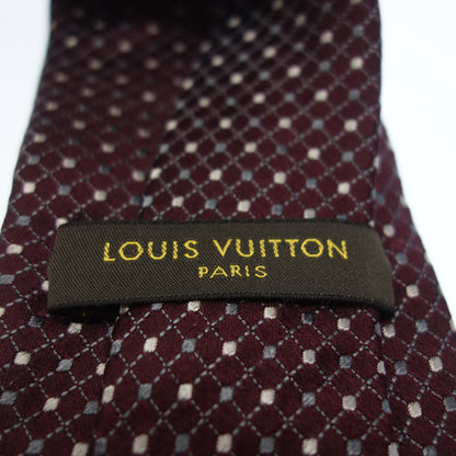 Louis Vuitton tie 100% silk men's red LOUIS VUITTON [AFI17] [Used] 