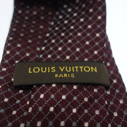 ルイヴィトン ネクタイ シルク100% メンズ レッド LOUIS VUITTON【AFI17】【中古】