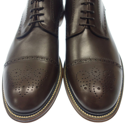 Like new◆Dunhill leather shoes punched cap toe brown men's size 43.5 dunhill [AFD6] 