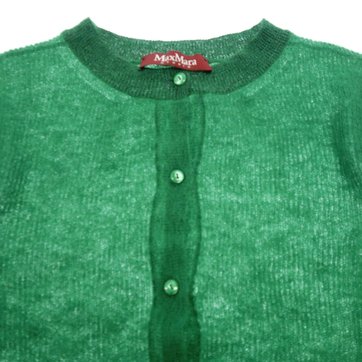 MaxMara Studio Cardigan Mohair Green Women's S MaxMara [AFB42] [Used] 