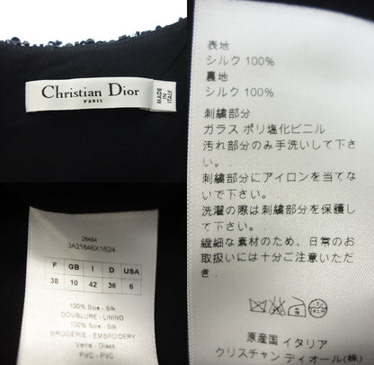 二手 ◆ Christian Dior 长连衣裙 Bijou 3A21646X1624 女式黑色 34 码 Christian Dior [AFB36] 