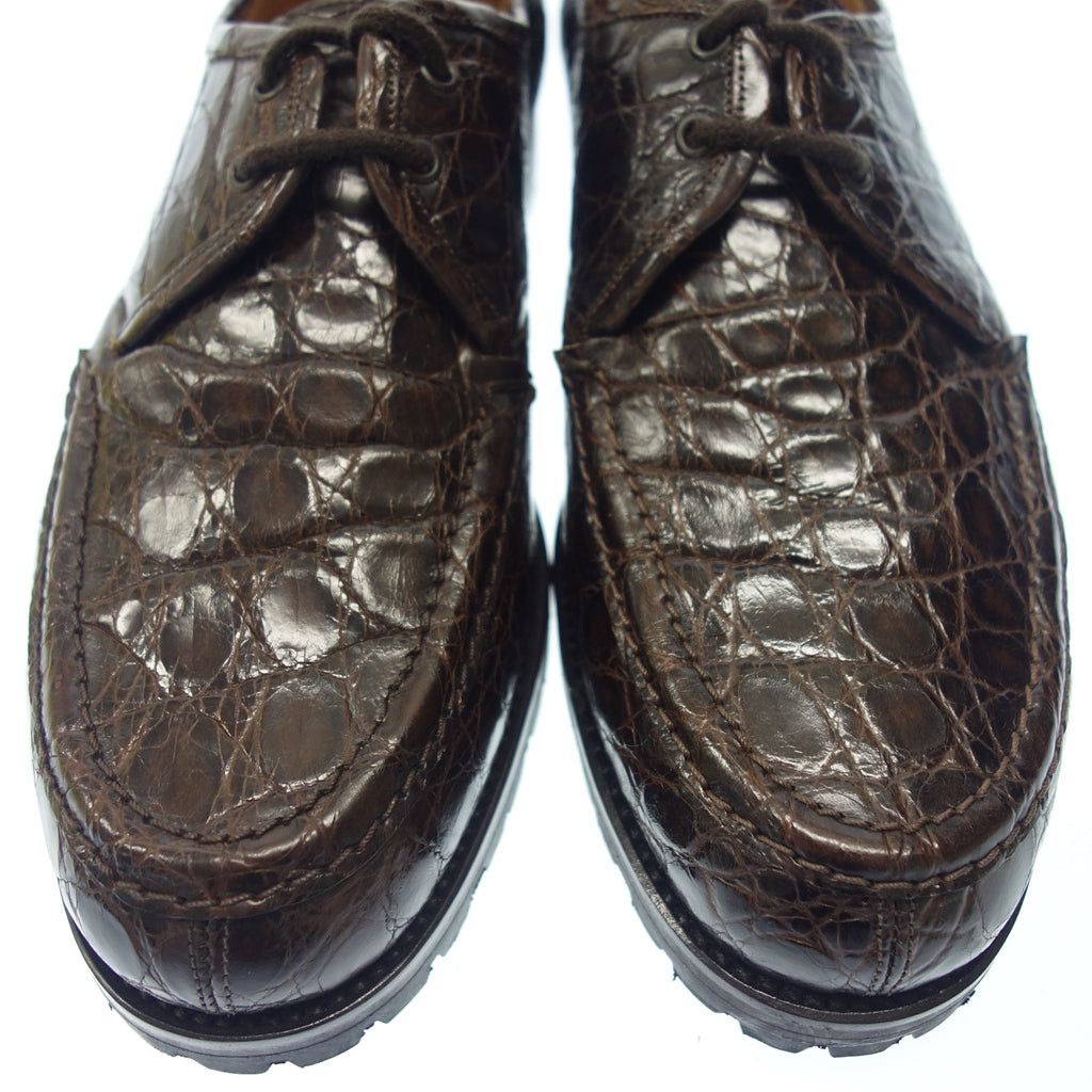 Very good condition ◆ Ducal leather shoes U-tip crocodile leather men's size 41 brown with box Ducal [LA] 