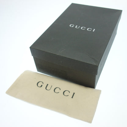 状况良好◆ 古驰皮革乐福鞋珐琅米色金色五金配件尺寸 37.5 女士 GUCCI [AFD8] 