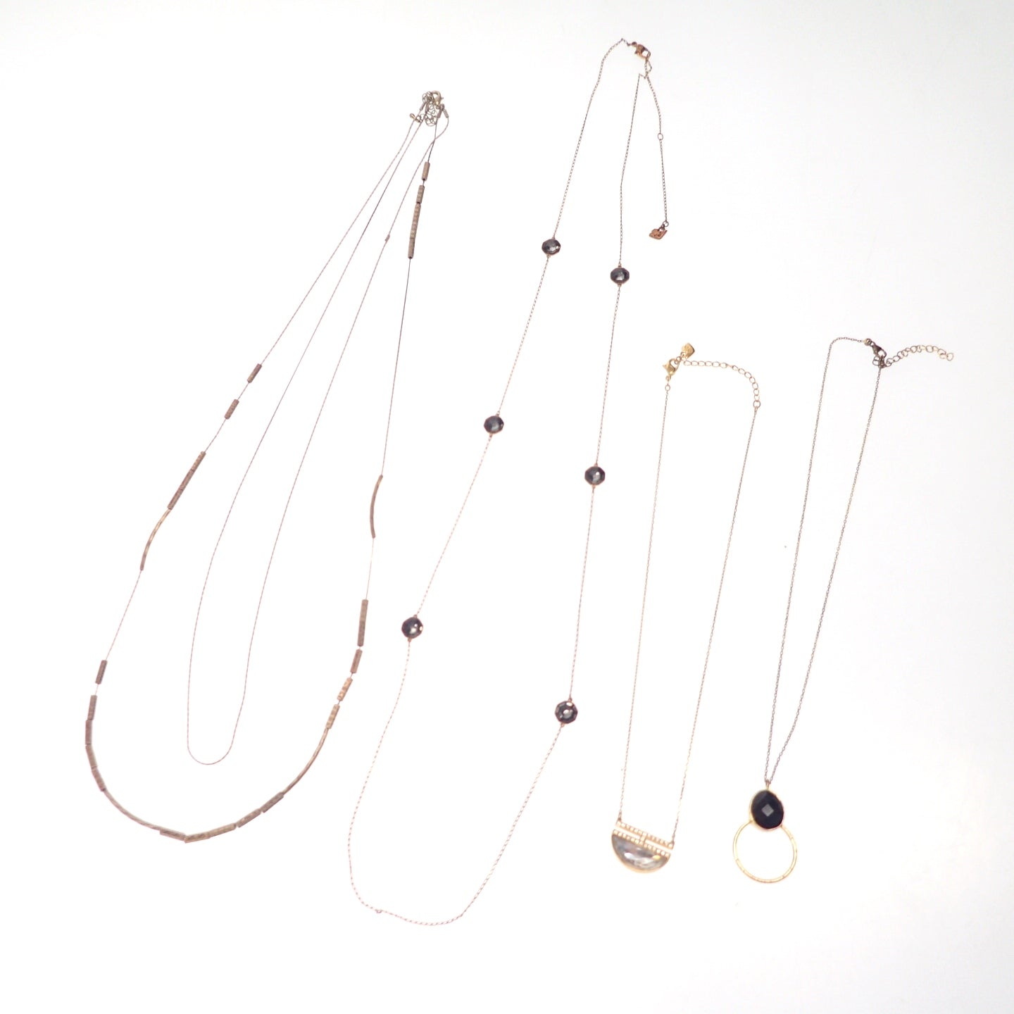中古◆スワロフスキー ラインストーン ネックレス  2点＆ノーブランド ネックレス2点セット SWAROVSKI【AFI13】