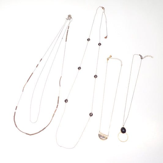 中古◆スワロフスキー ラインストーン ネックレス  2点＆ノーブランド ネックレス2点セット SWAROVSKI【AFI13】
