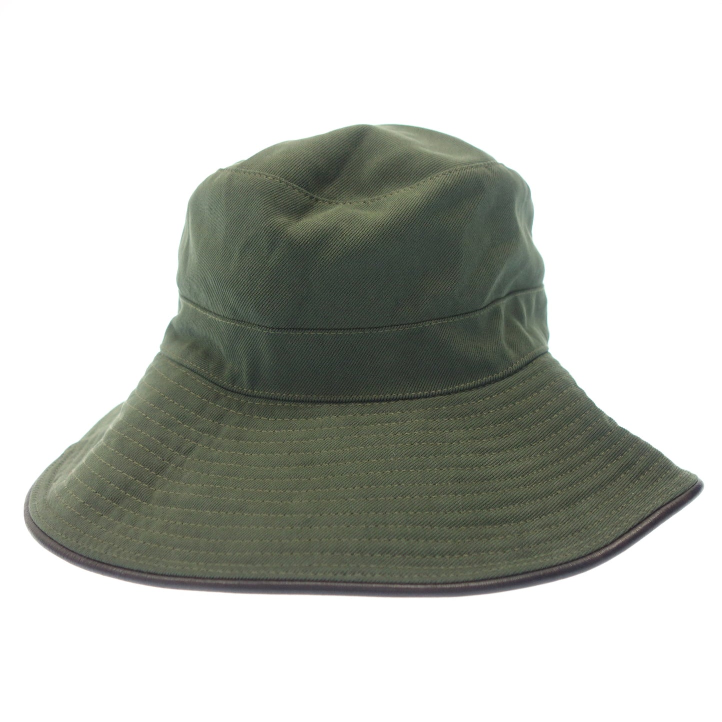 極美品◆エルメス 帽子 バケットハット グリーン系 サイズ57 HERMES【AFI21】