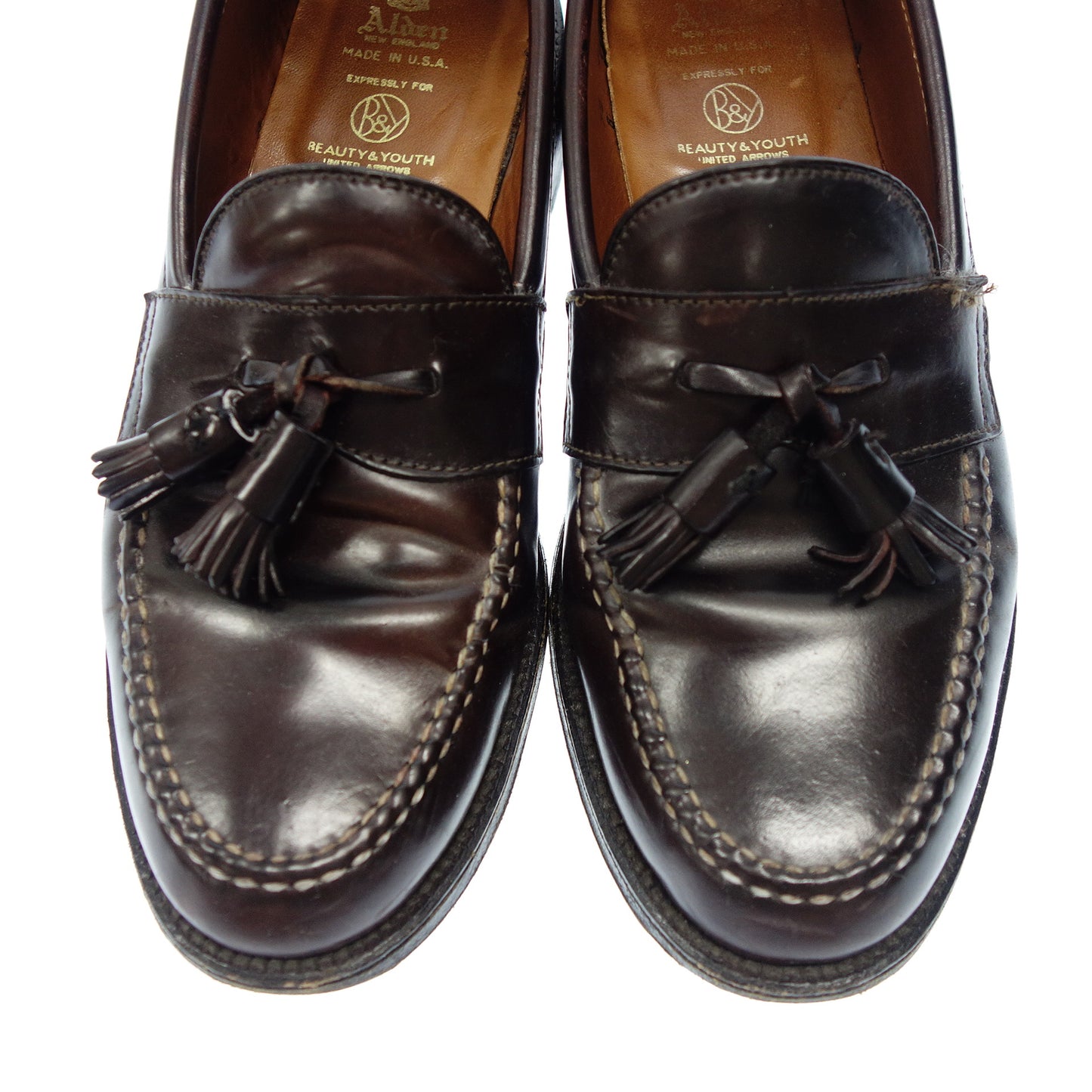 Used ◆ Alden Tassel Loafer Cordovan 99170 BEAUTY &amp; YOUTH Custom Made Men's Brown Size 7.5 ALDEN [AFD9] 