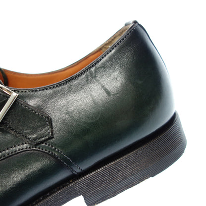 サントーニ ストレートチップ ダブルモンクストラップ 7749 メンズ 5 緑 santoni【AFC53】【中古】