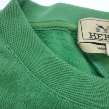 Used ◆Hermes short sleeve sweatshirt H line size M men's green HERMES [AFB28] 