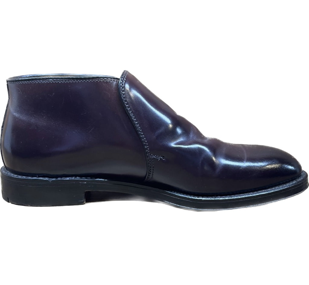 状况非常良好◆Alden 皮鞋 Chukka 靴子 Cordovan 12228 深酒红色 US8D Alden 