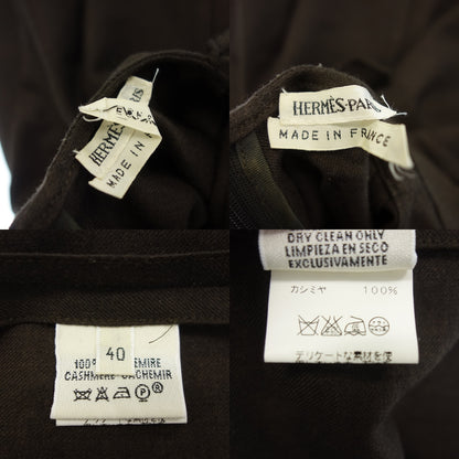 Hermes 针织连衣裙 拉链开司米羊绒 Margiela 时期 女士 棕色 40 HERMES [AFB25] [二手] 