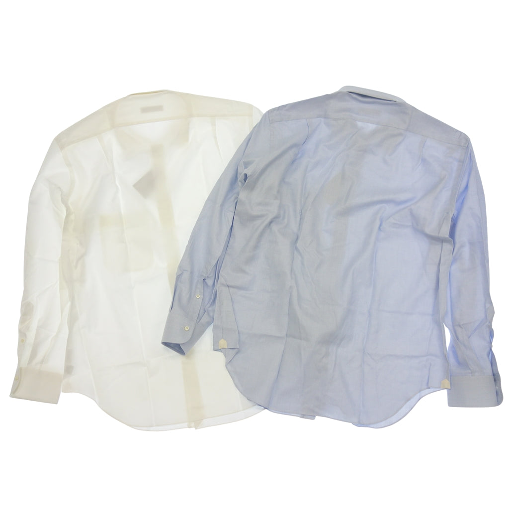 Good condition ◆ Ermenegildo Zegna SU MISURA long sleeve shirt cotton men's white &amp; blue no size indicated Ermenegildo Zegna SU MISURA 2-piece set [AFB19] 