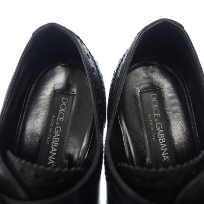 品相良好◆杜嘉班纳 (Dolce &amp; Gabbana) 皮鞋单僧侣男式黑色 6.5 码 DOLCE&amp;GABBANA [AFC16] 