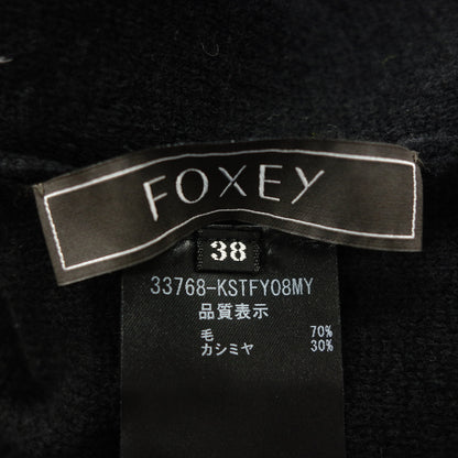 Foxy knit sweater side zip ladies black 38 FOXEY [AFB29] [Used] 