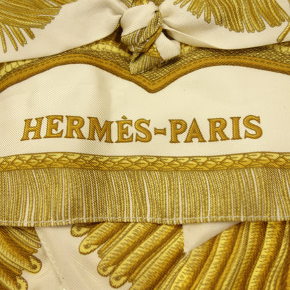 Used ◆Hermes vest silk all over pattern gold series men's size 48 HERMES [AFB51] 