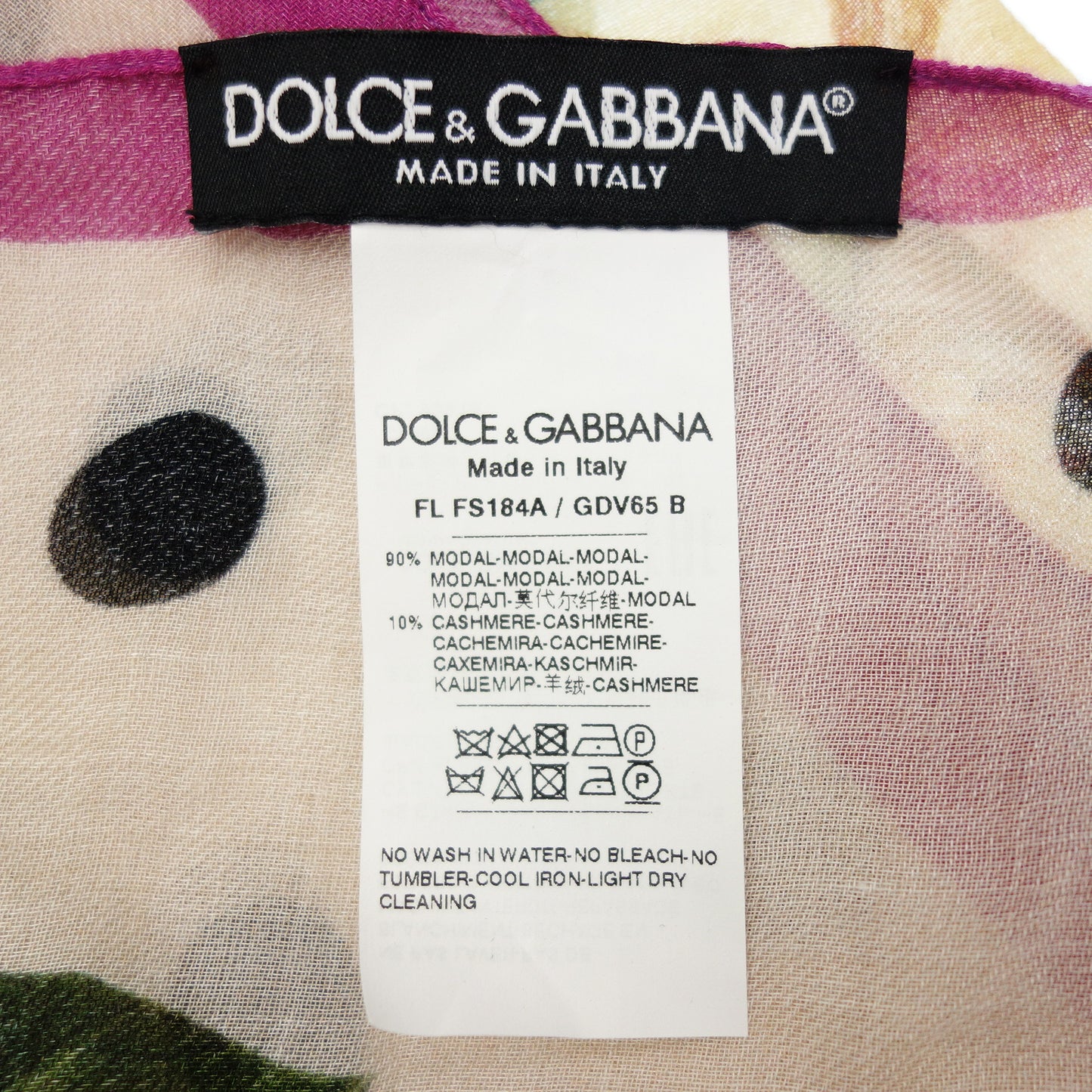 DOLCE&amp;GABBANA Large Stole Floral Pattern Ladies Multicolor DOLCE&amp;GABBANA [AFI21] [Used] 