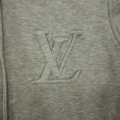 Used ◆Louis Vuitton Zip Up Parka LV Logo Men's Size S Gray LOUIS VUITTON [AFB3] 