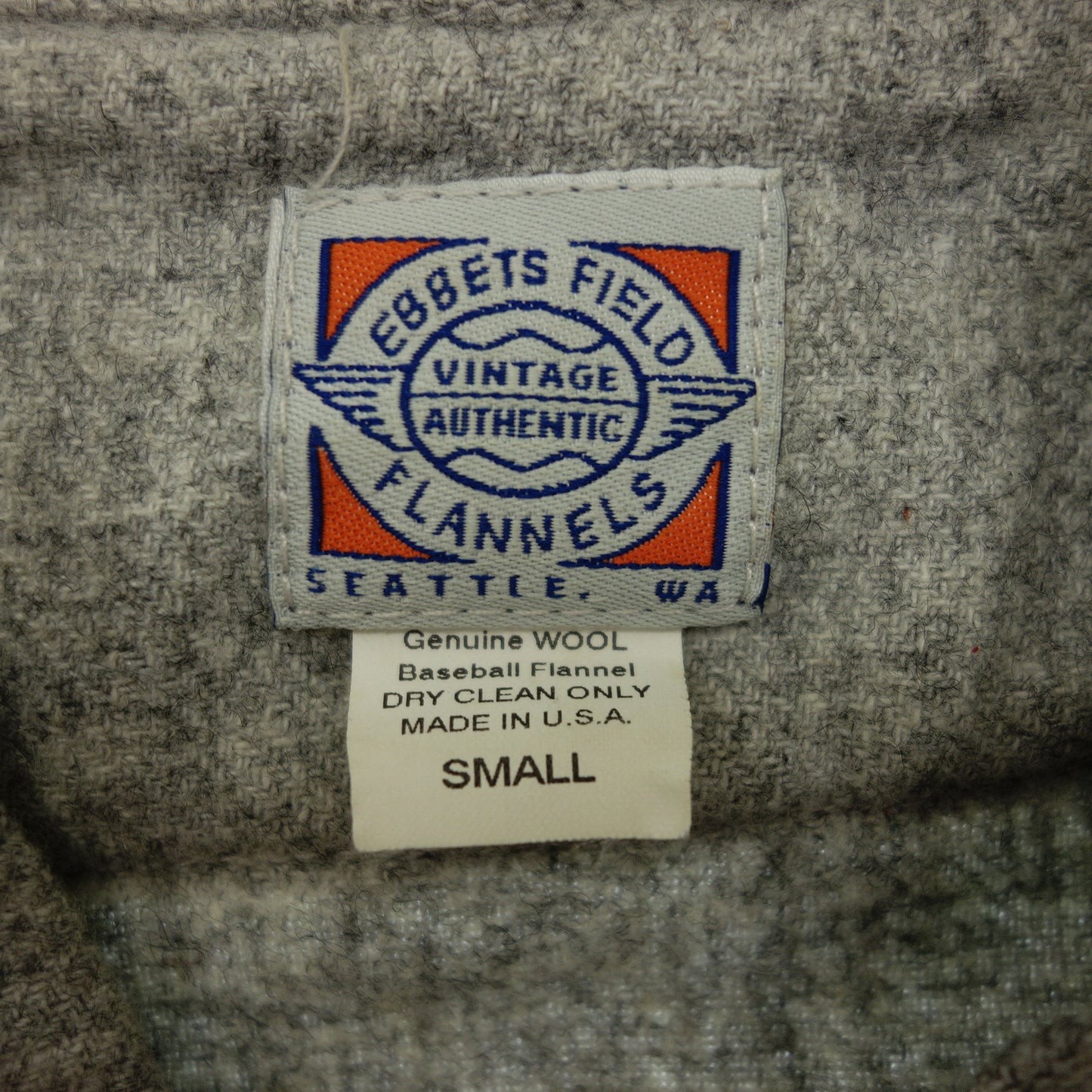 エベッツ フィールド フランネル デトロイト ユニフォーム MADE IN USA メンズ グレー S EBBETS FIELD FLANNELS【AFB26】【中古】