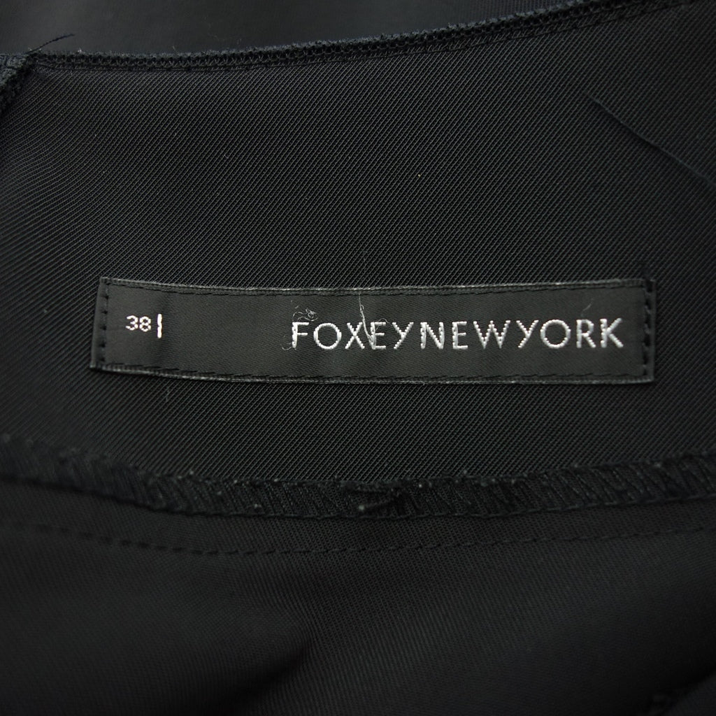 状况良好 ◆ FOXEY NEW YORK 喇叭裙口袋 25186 女式 38 黑色 FOXEY NEW YORK [AFB19] 