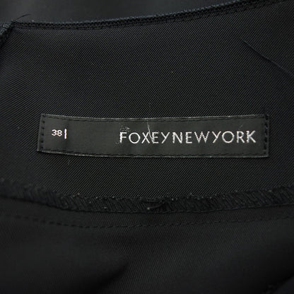 Good condition ◆ FOXEY NEW YORK Flare Skirt Pocket 25186 Women's 38 Black FOXEY NEW YORK [AFB19] 