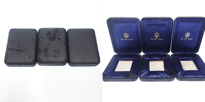 Used Zippo Peace Blue Titanium 2007 Silver Blue ZIPPO 3-piece set [AFI18] 