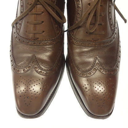 Good Condition◆Scotch Grain Leather Shoes Inner Feather Full Brogue L-1321 Men's Brown Size 24.5 SCOTCH GRAIN [AFC44] 