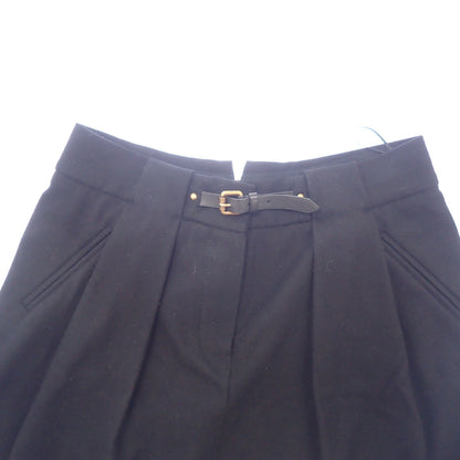 Good condition◆Louis Vuitton wool belt skirt ladies 38 black LOUIS VUITTON [AFB45] 