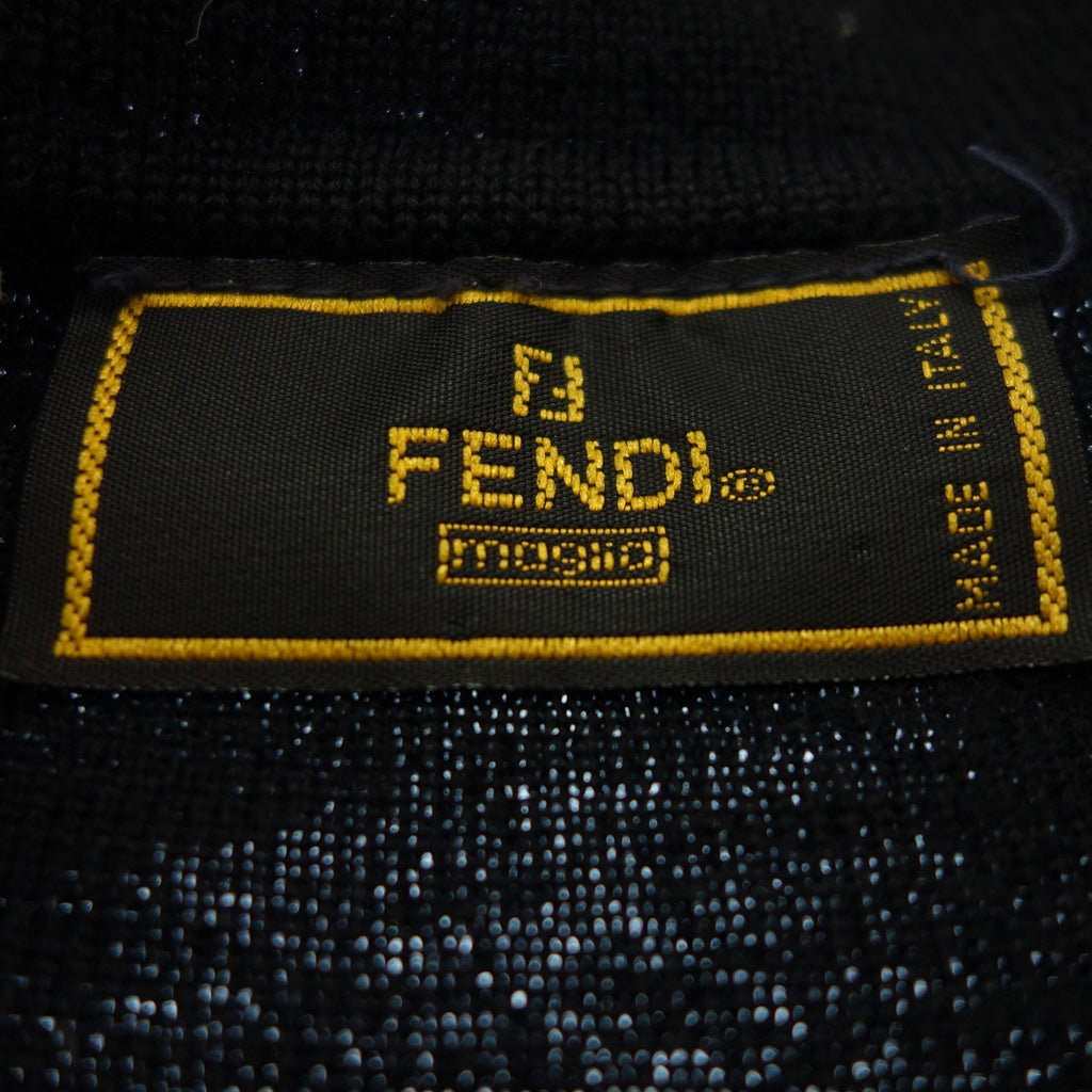 Good Condition◆Fendi Knit Sweater Skipper Ladies 44 Black FENDI [AFB19] 