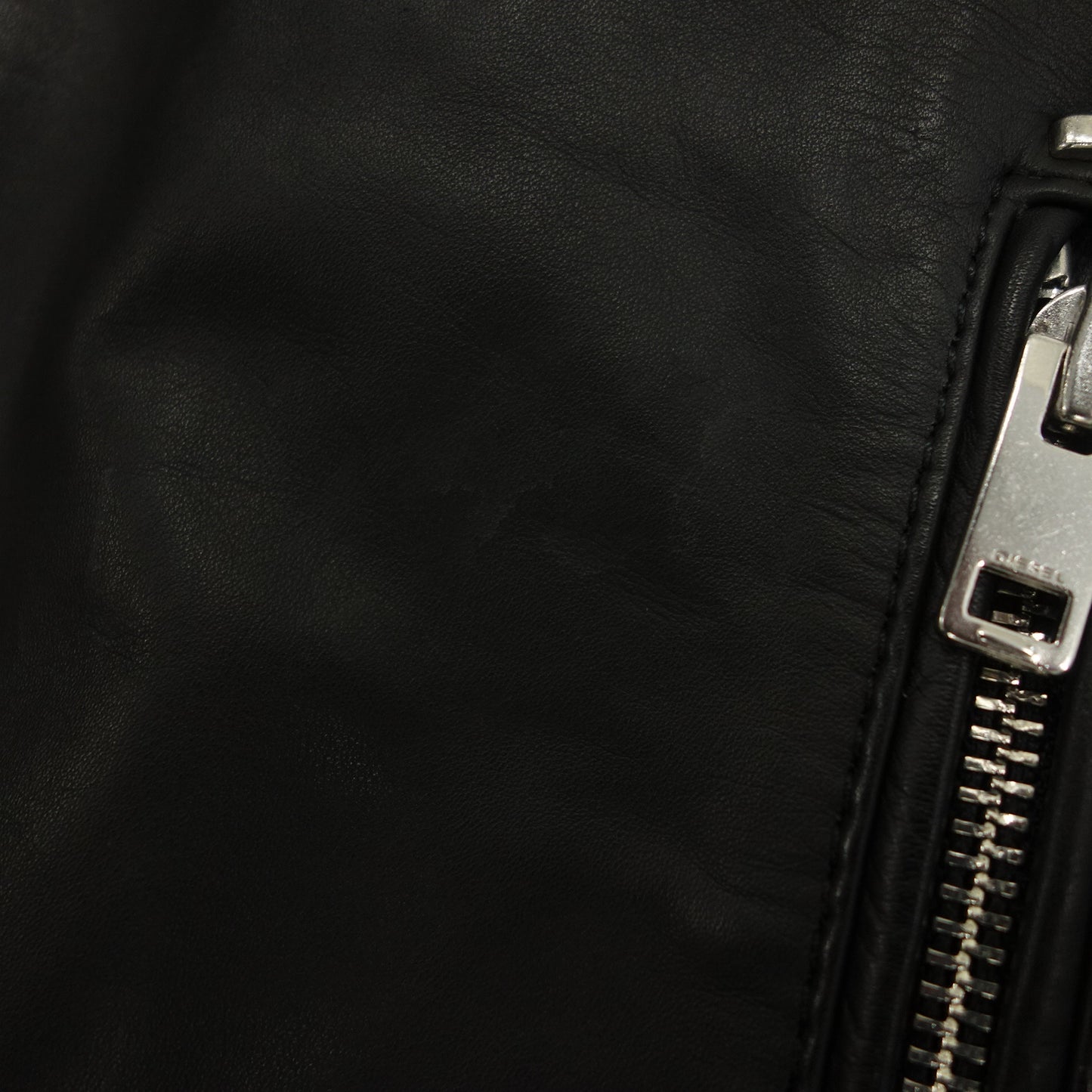 ディーゼル レザージャケット シングル レザーパッチ  メンズ XL 黒 DIESEL【AFB48】【中古】