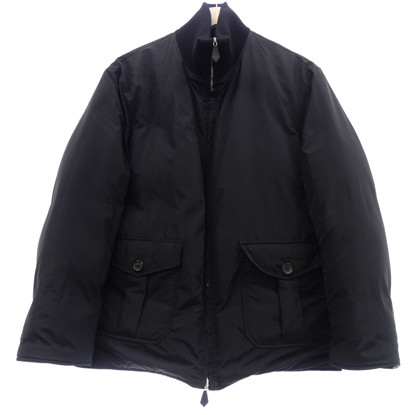 Used ◆Hermes Down Blouson Reversible Lambskin Black Size 50 Men's HERMES [AFG1] 