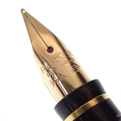 美品◆パーカー 万年筆 ペン先14K585 黒×ゴールド PARKER【AFI9】