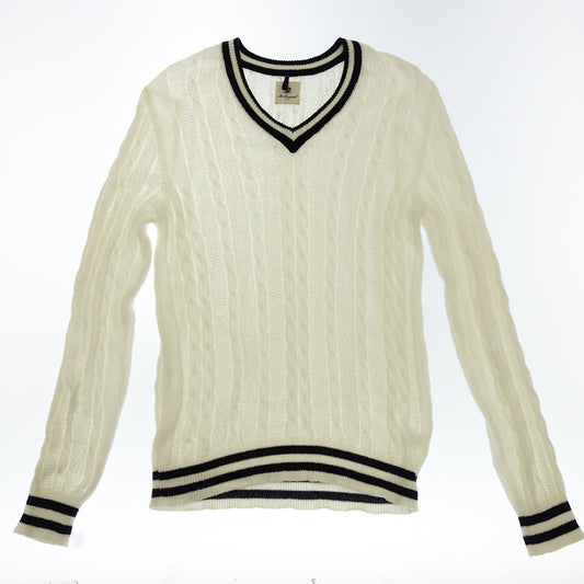 Good condition ◆Mc Lauren Sweater Brilla per il gusto Custom Made Childen Knit Men's Size S White Mc Lauren Brilla per il gusto [AFB14] 