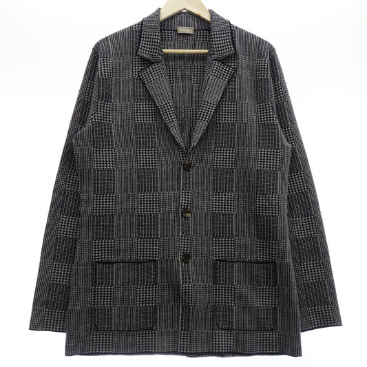 Cruciani Knit Jacket Check 52 Men's Gray Cruciani [AFA22] [Used] 