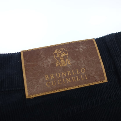 Brunello Cucinelli 纽扣门襟灯芯绒长裤 100% 棉男式 46 海军蓝 BRUNELLO CUCINELLI [AFB43] [二手] 