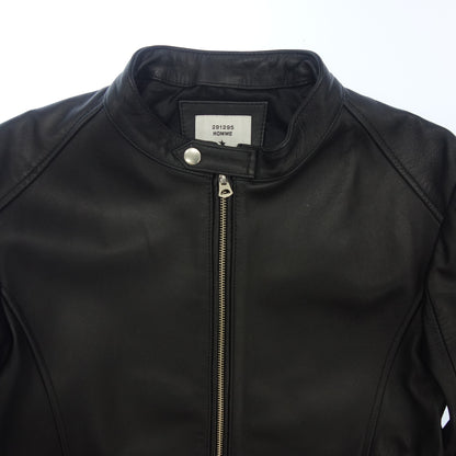 291295=HOMME Single Rider Leather Jacket 594-1101 Men's 4 Black [AFG1] [Used] 