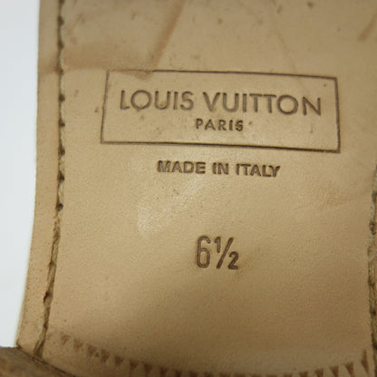 状况良好◆Louis Vuitton 皮革乐福鞋绒面革打孔男式 6h 米色 LOUIS VUITTION [AFD5] 