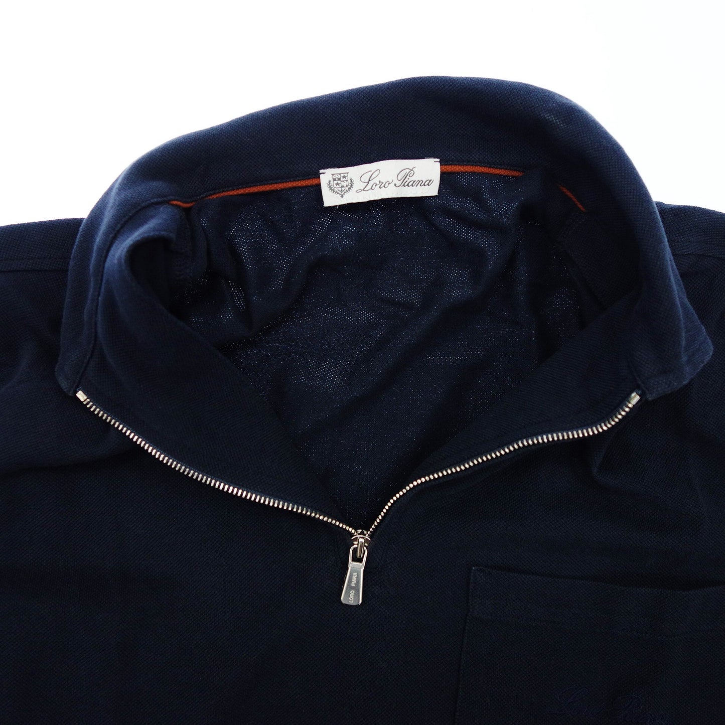 Loro Piana Polo Shirt Zip Up Men's XS Navy Loro Piana [AFB43] [Used] 