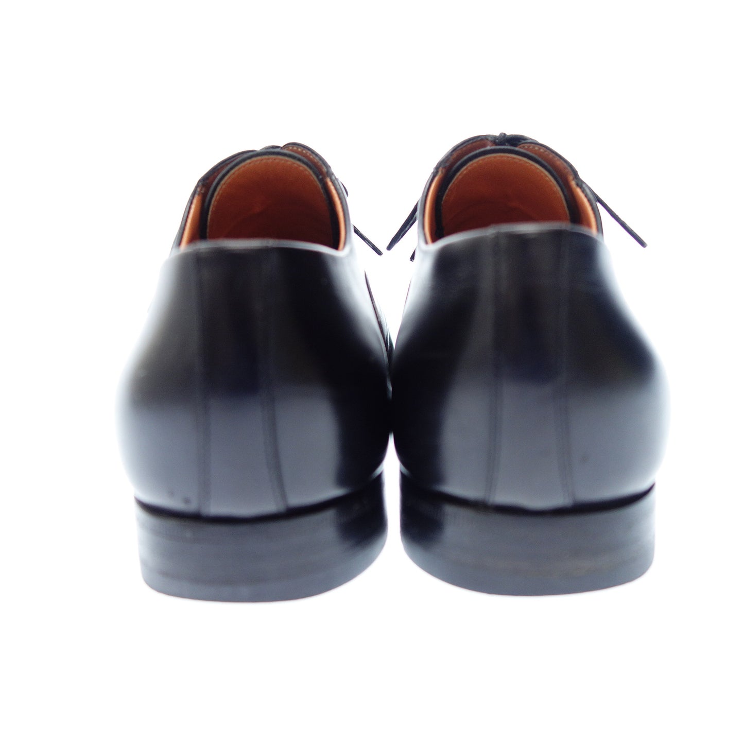 Good Condition◆Santoni Leather Shoes Straight Tip 6365 Men's Black Size 7 Santoni [AFD2] 