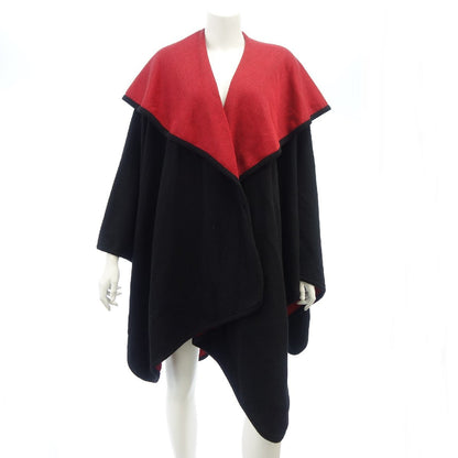 Good condition◆Bally Cape Poncho Women's Black Red BALLY [AFB51] 