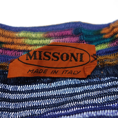 Good condition ◆ Missoni knit skirt ladies blue MISSONI [AFB2] 