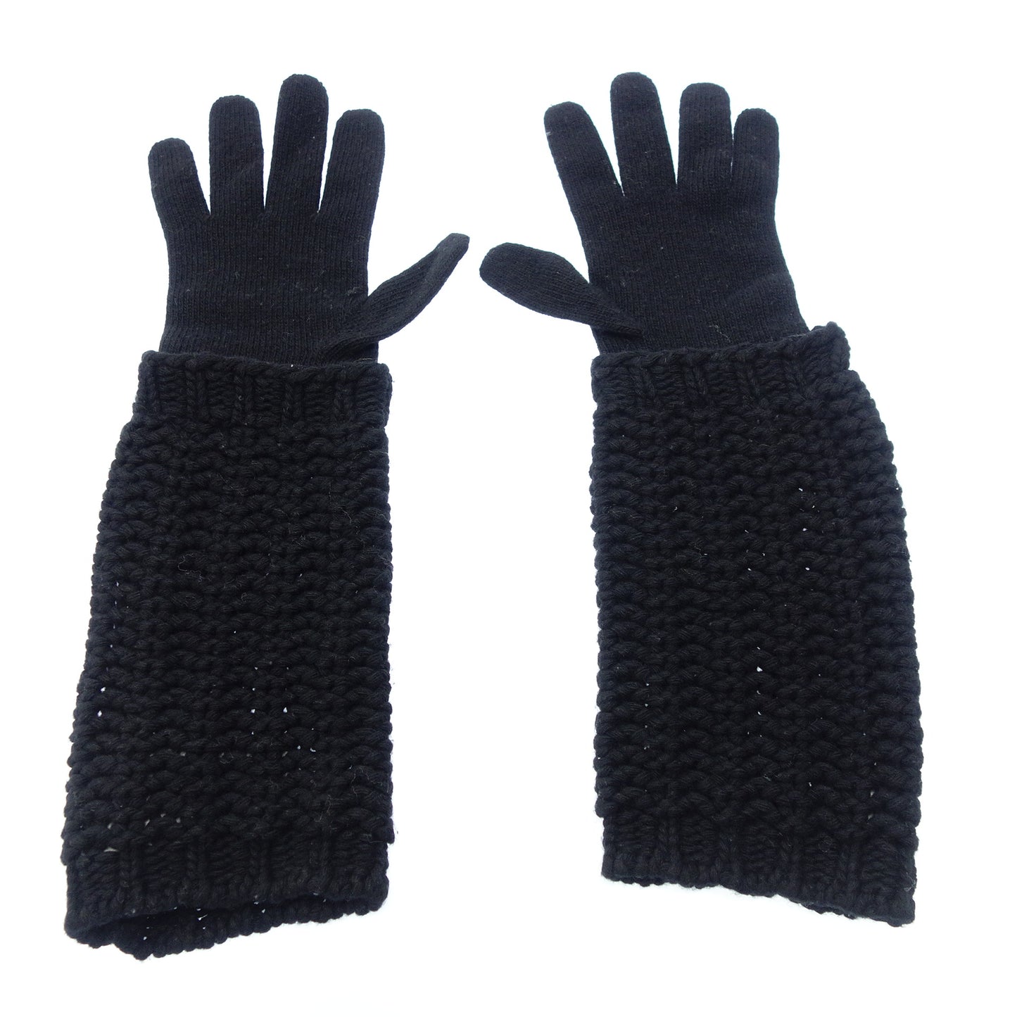 Very good condition◆Moncler gloves cashmere blend GUANTI black S MONCLER [AFI22] 