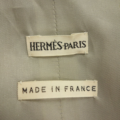 Used ◆Hermes Vest Sleeveless Margiela Period Silk Crystal Pattern Silver Size 38 Ladies HERMES [AFB28] 