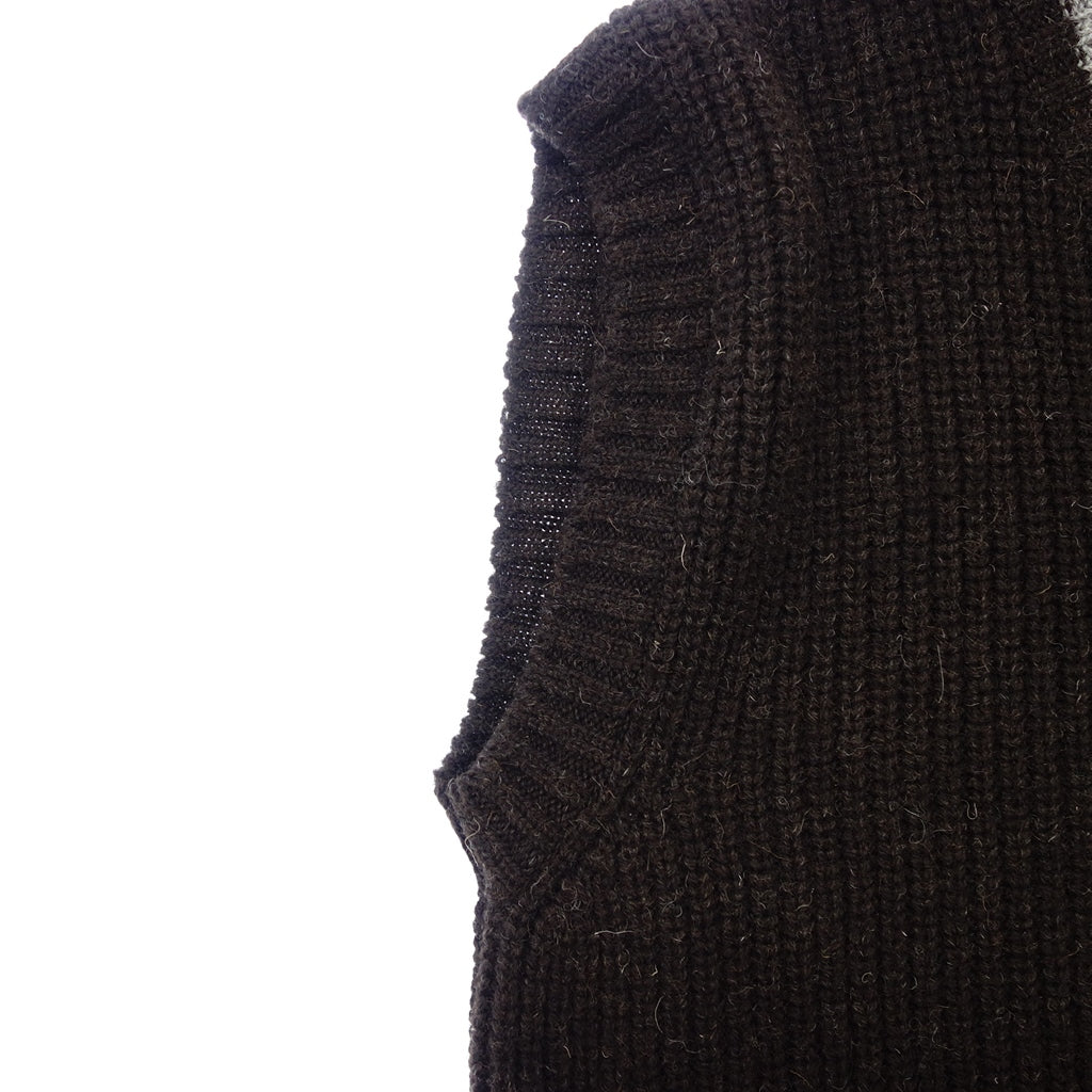 Good Condition◆Color 23AW Knit Vest Women's Brown Wool Size 2 23WCL-NO2303 Kolor [AFB5] 