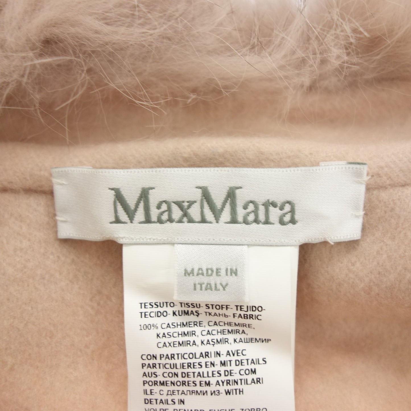 Max Mara Poncho Fox Fur Women's Pink Beige MaxMara [AFB42] [Used] 