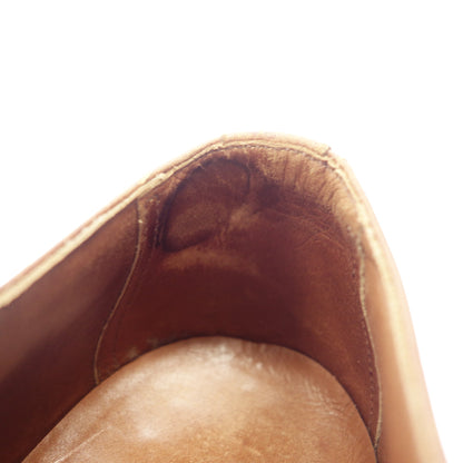 二手爱德华格林皮鞋打孔盖头旧徽标 88 男式棕色尺码 7.5E EDWARD GREEN [LA] 
