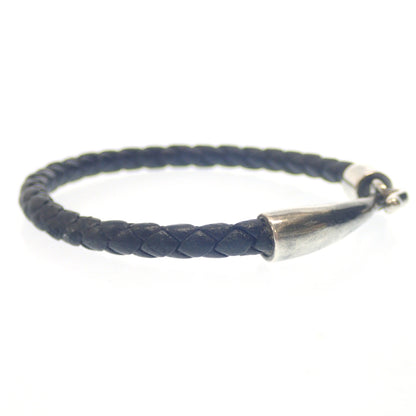 Used ◆ Bottega Veneta Bracelet Intrecciato Silver Hardware Black BOTTEGA VENETA [LA] 